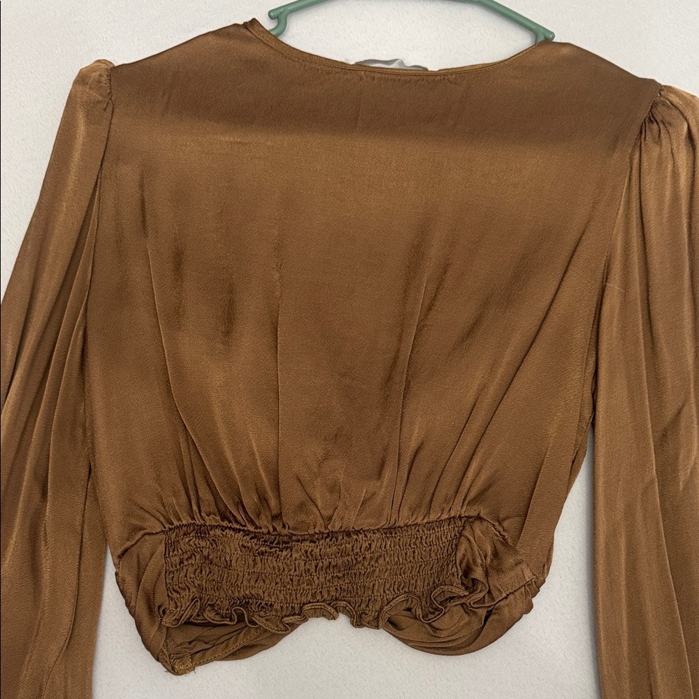 Astr Bronze Twist Front Blouse - Picture 3 of 3